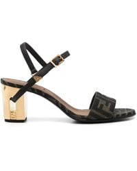 Fendi - Delfina Heel Sandals - Lyst