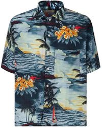 Tintoria Mattei 954 - Short-Sleeved Hawaiian Shirt - Lyst