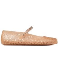 Jimmy Choo - Transparent Jelly Ballet Flats With Crystals - Lyst