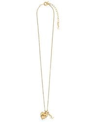 Saint Laurent - Cassandre Heart Necklace - Lyst