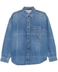 Alexander Wang - Grid-pattern Denim Shirt - Lyst