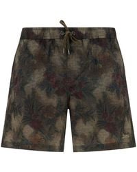 Herno - Tropical Pattern Ripstop Nylon Swim Shorts - Lyst