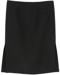 Fendi - Wool And Silk Pencil Skirt By - Lyst