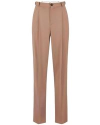 Elisabetta Franchi - Dart-Detail Gabardine Trousers - Lyst