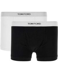 Tom Ford - Set Of 2 Cotton Boxers With Logo Elastic - Lyst