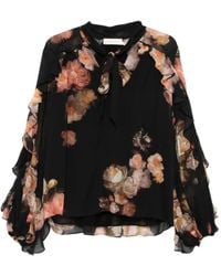 Zimmermann - Blusa Con Volant Hypnotic-Donna - Lyst