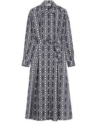 Max Mara - Printed Twill Shirt Dress - Lyst
