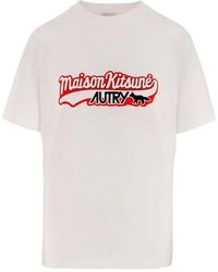 Autry - X Maison Kitsuné Logo Print T-Shirt - Lyst