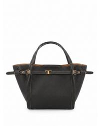 Tod's - Mini Cabas En Cuir À Logo T Signature - Lyst