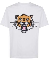 KENZO - Happy Tiger Cotton T-Shirt - Lyst