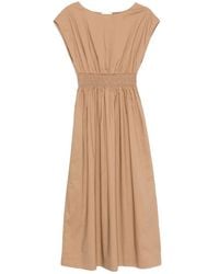 Roberto Collina - Elasticated Waist Cotton Midi Dress - Lyst