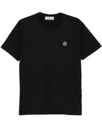 Stone Island - Slim Fit T-Shirt With Compass Badge - Lyst