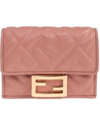 Fendi - Baguette Micro Leather Wallet - Lyst