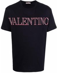 Valentino Logo-print Cotton T-shirt - Black