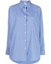 Dries Van Noten - Striped Casio Shirt With Buttons On The Front - Lyst