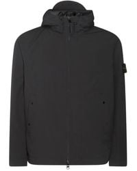 Stone Island - Giacca Softshell Con Cappuccio - Lyst