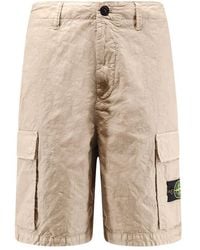 Stone Island - Logo-Patch Cargo Shorts - Lyst