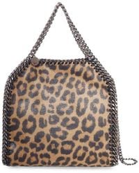Stella McCartney - Borsa Tote "Mini Falabella" Motivo Leopardo - Lyst
