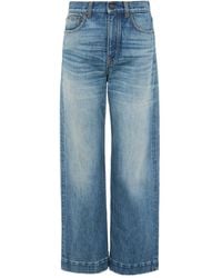 Chloé - High-Rise Cropped Denim Jeans - Lyst