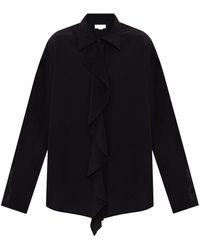 Victoria Beckham - Asymmetric Ruffle Blouse - Lyst