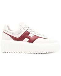 Hogan - Logo Appliqué Leather Sneakers For - Lyst