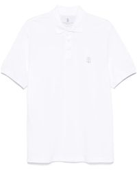Brunello Cucinelli - Logo Cotton Polo Shirt - Lyst