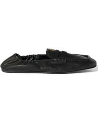 Miu Miu - Ruches Nappa Leather Loafers - Lyst