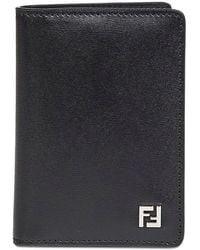 Fendi - Ff Squared Leather Card Holder - Lyst