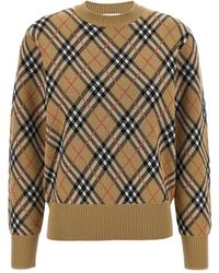 Burberry - Check Sweater - Lyst