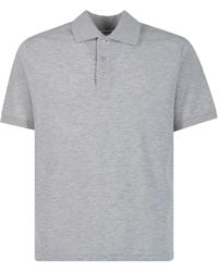 Saint Laurent - Cassandre Embroidery Cotton Blend Polo Shirt - Lyst