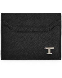 Tod's - Grained Leather Card Holder - Lyst