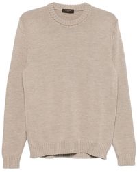 Zanone - Crew-neck Sweater In Beige Virgin Wool - Lyst