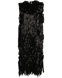 Prada - Ribbon-Detail Midi Dress - Lyst