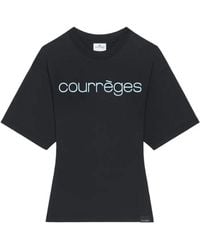 Courreges - Waisted Printed Fitted T-Shirt - Lyst
