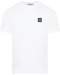 Stone Island - Classic Slim-Fit T-Shirt With Round Neckline - Lyst