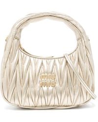 Miu Miu - Wander Matelassã Leather Hobo Bag - Lyst
