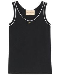 Valentino Garavani - Cotton Jersey Top - Lyst