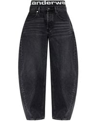 Alexander Wang - Blow-Up Jeans With Logo Bike Short Waistband - Lyst