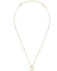 Ferragamo - Gancini Crystal Necklace - Lyst