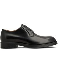 Tod's - Almond Toe Leather Derby Shoes - Lyst