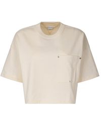 Bottega Veneta - Heavy Japanese Jersey Cropped T-Shirt - Lyst