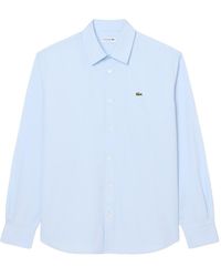 Lacoste - Regular Fit Shirt In Pinpoint Fabric - Lyst