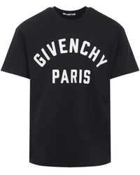 Givenchy - Paris Logo Embroidered T-Shirt - Lyst