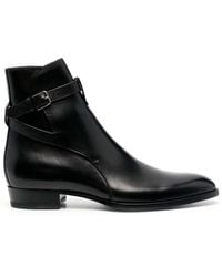 Saint Laurent - Wyatt Jodhpur Boots In Smooth Leather - Lyst