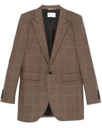Saint Laurent - Checked Single-Breasted Blazer - Lyst
