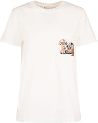 Max Mara - T-Shirt With Embroidery - Lyst
