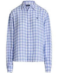 Polo Ralph Lauren - Gingham-print Linen Shirt - Lyst