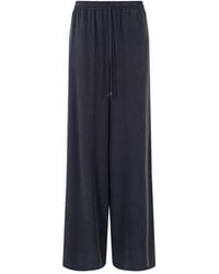 Max Mara - Wide-Fit Washed Silk Trousers - Lyst
