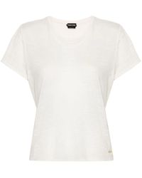 Tom Ford - Slub Cotton Jersey Crewneck T-shirt Clothing - Lyst