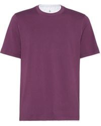 Brunello Cucinelli - Cotton Faux-Layered T-Shirt - Lyst